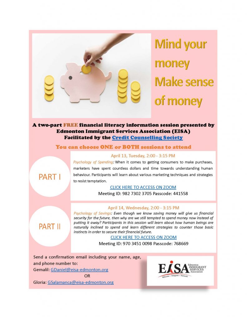 EISA provides 2 financial literacy sessions on April 13 and 14.