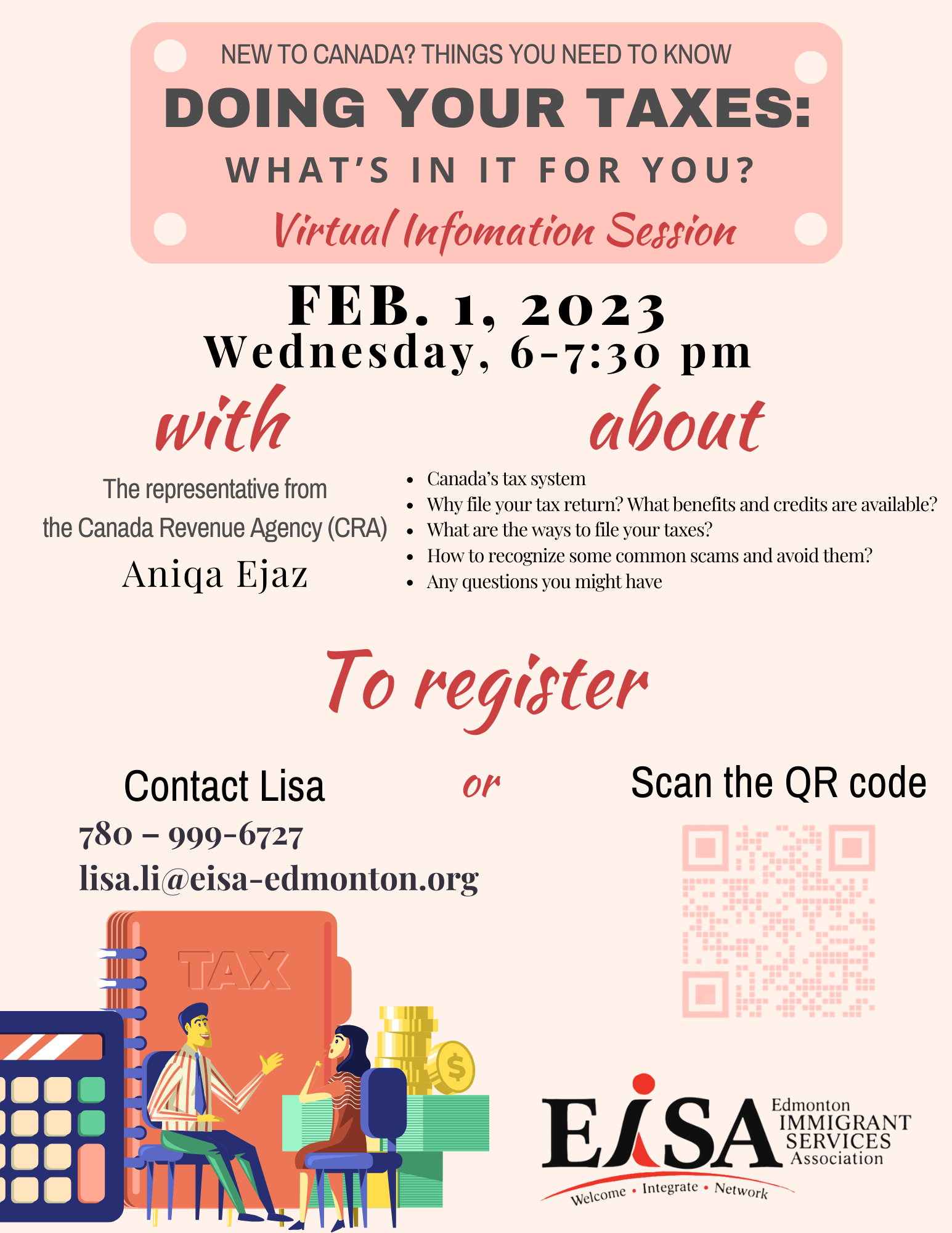 Doing Your Taxes What’s in it for you? EISA Edmonton Immigrant